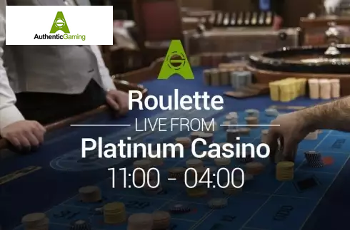 Roulette live from Platinum Casino
